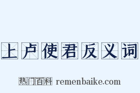 上卢使君反义词是什么意思的图片